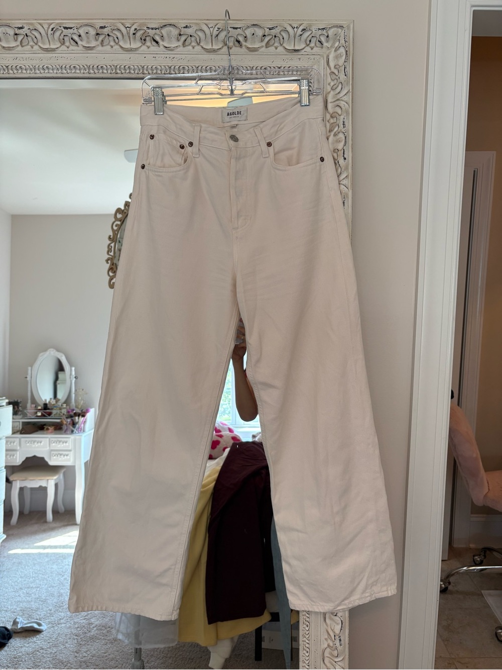 Agolde Ren Jean in ivory